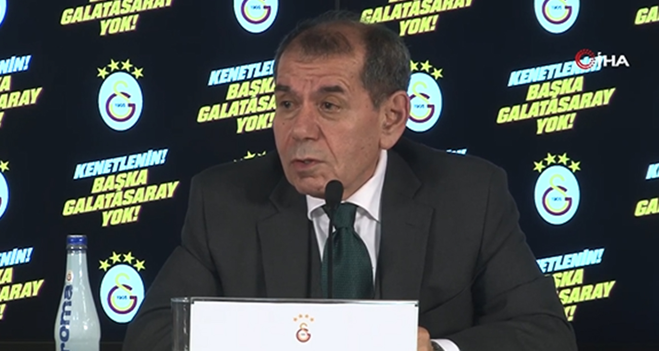 Galatasaray Kulübü başkanı Dursun Özbek, ikinci başkan Metin Öztürk ve