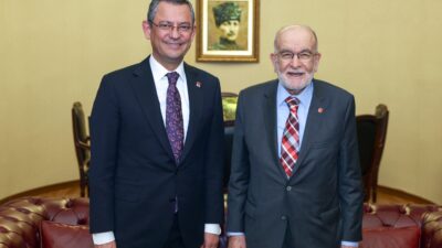 CHP Genel Başkanı Özgür Özel, Saadet Partisi Genel Başkanı Temel