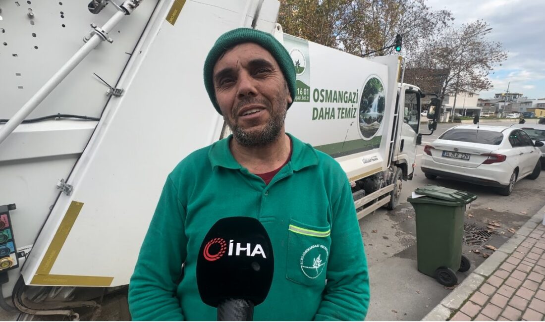 Bursa’da temizlik görevini yaparken bir yandan da horon oynayan temizlik