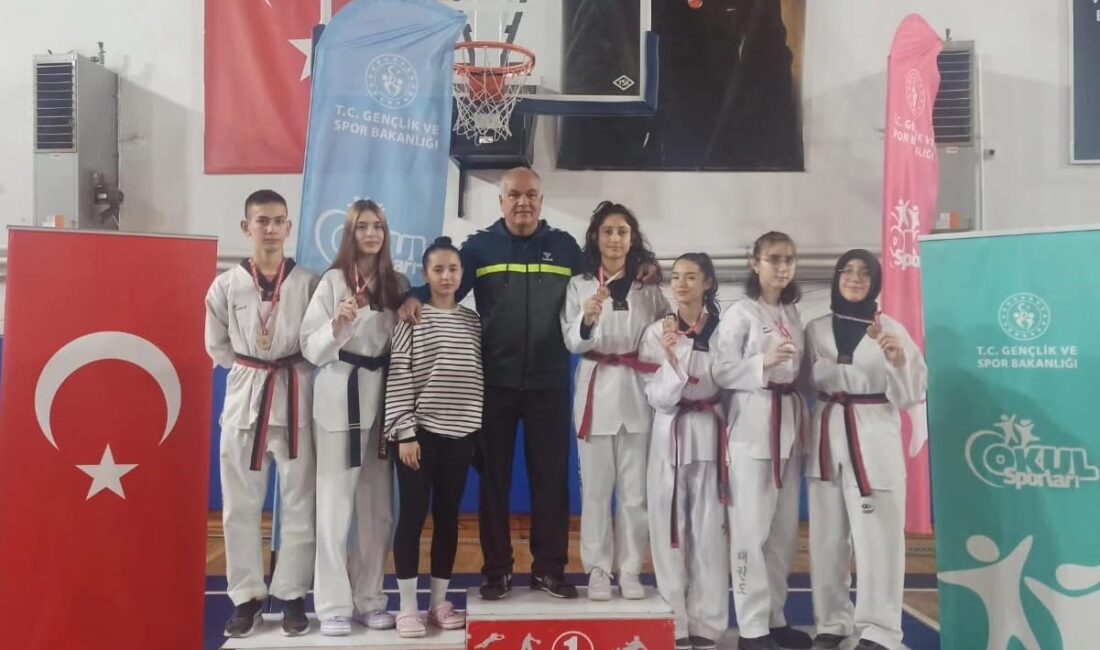 Muğla’nın Köyceğiz ilçesinde okul sporları taekwondo il seçmelerine katılan 7