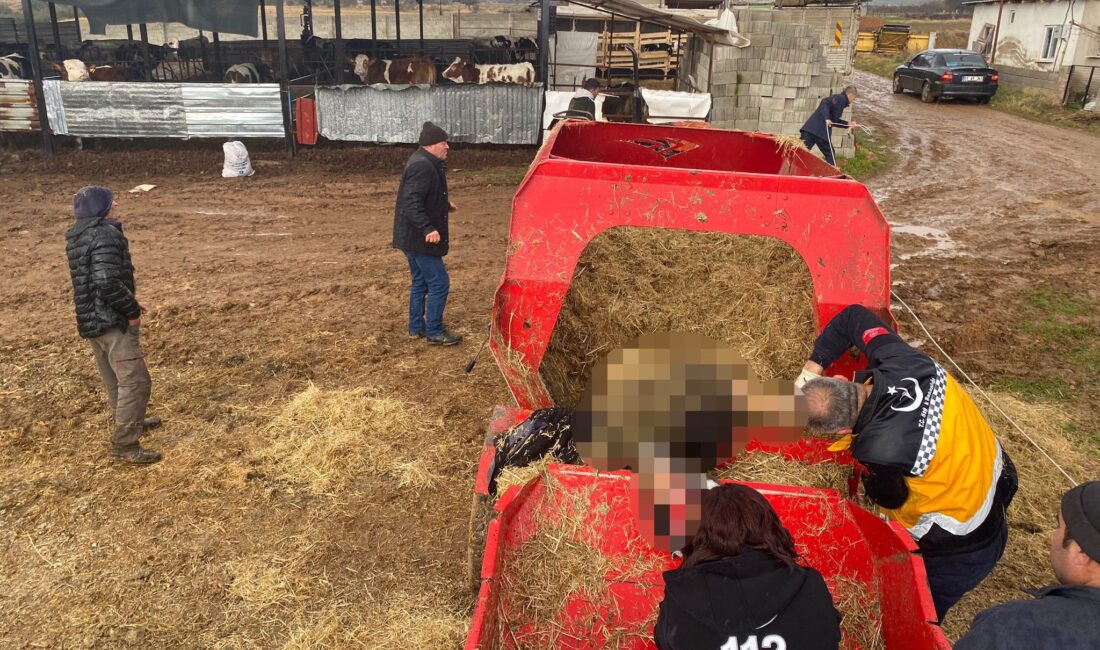 Afyonkarahisar’da yem karma makinesinin içine düşen 27 yaşındaki genç feci