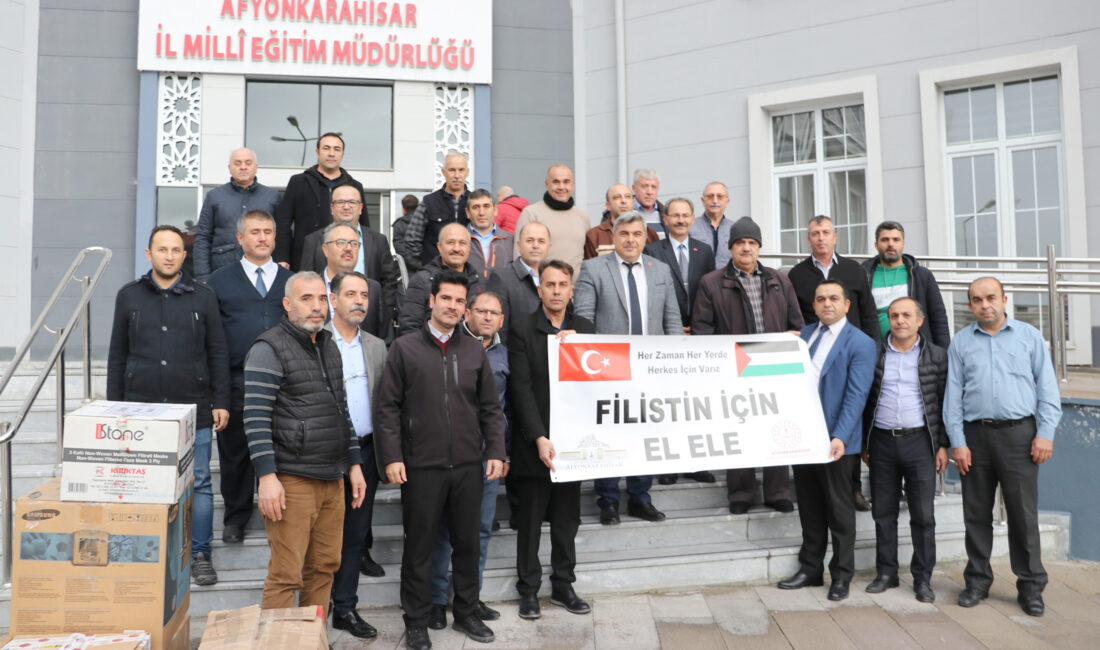 Afyonkarahisar’da Filistinliler için üretilen malzemeler gönderildi. Hayat Boyu Öğrenme Genel
