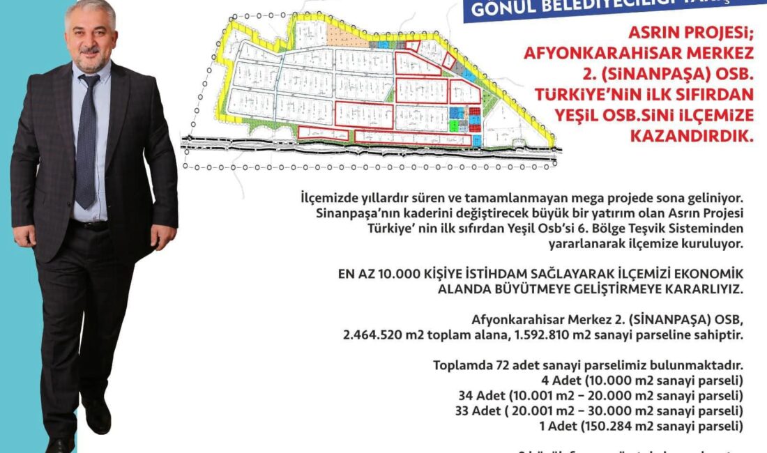 “Yatırımlarla hizmet dolu 5 yıl” Sinanpaşa Belediye Başkanı Erdal Karaman,