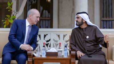 TBMM BAŞKANI KURTULMUŞ, BAE DEVLET BAŞKANI YARDIMCISI ŞEYH AL MEKTUM