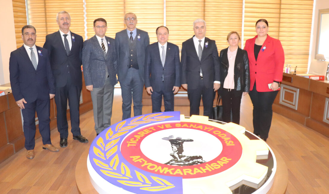 Afyonkarahisar Defterdarı Mehmet Ar ve beraberindekiler, ATSO Yönetim Kurulu Başkanı