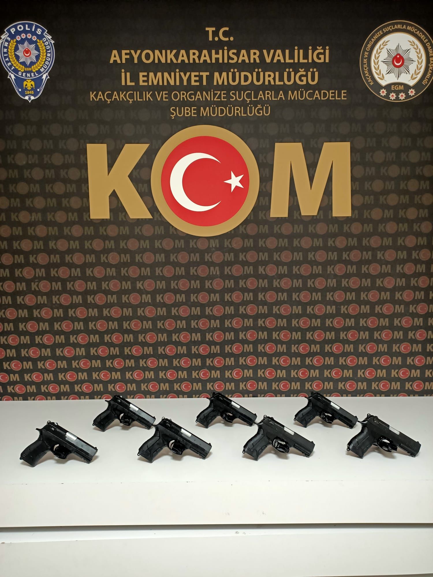 Afyonkarahisar İl Emniyet Müdürlüğüne bağlı Kaçakçılık ve Organize Suçlarla Mücadele