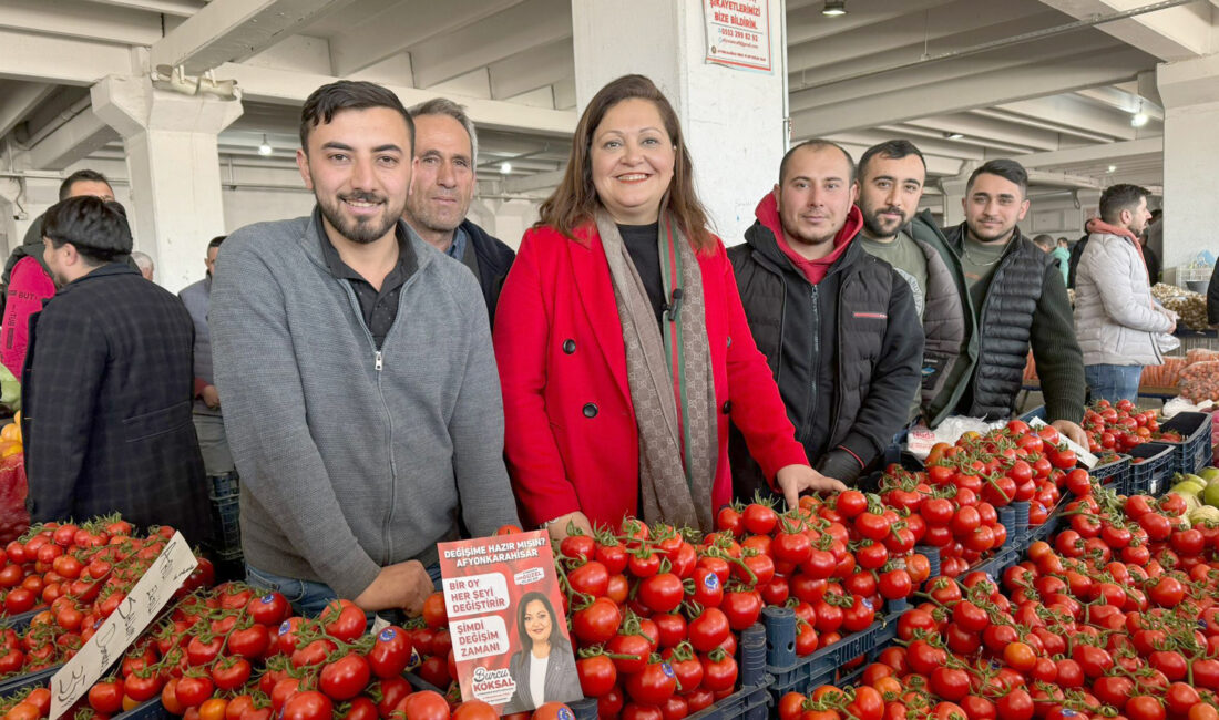 CHP Afyonkarahisar Belediye Başkan Adayı Av. Burcu Köksal, yoğun tempolu