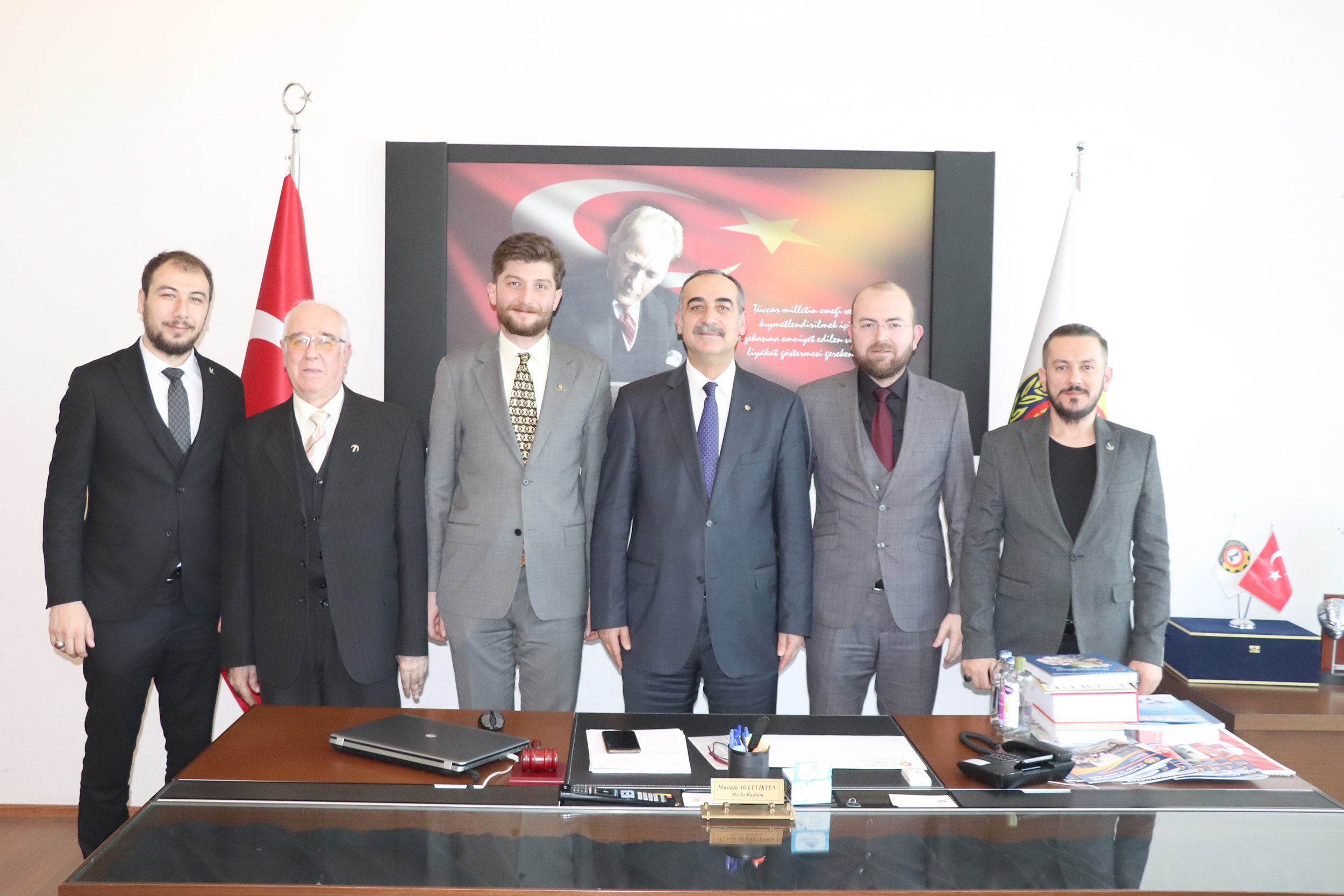   Yeniden Refah Partisi heyeti, ATSO Yönetim Kurulu Başkanı Hüsnü