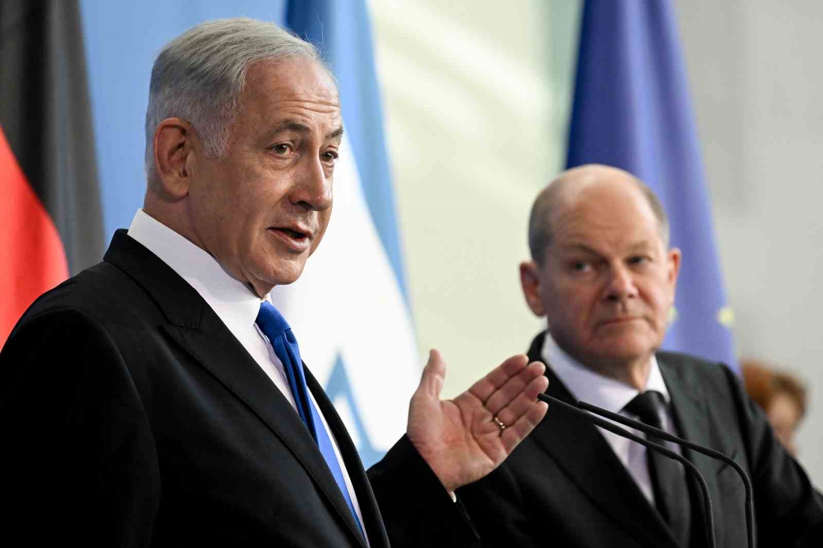 ALMANYA BAŞBAKANI OLAF SCHOLZ, İSRAİL BAŞBAKANI BİNYAMİN NETANYAHU İLE YAPTIĞI