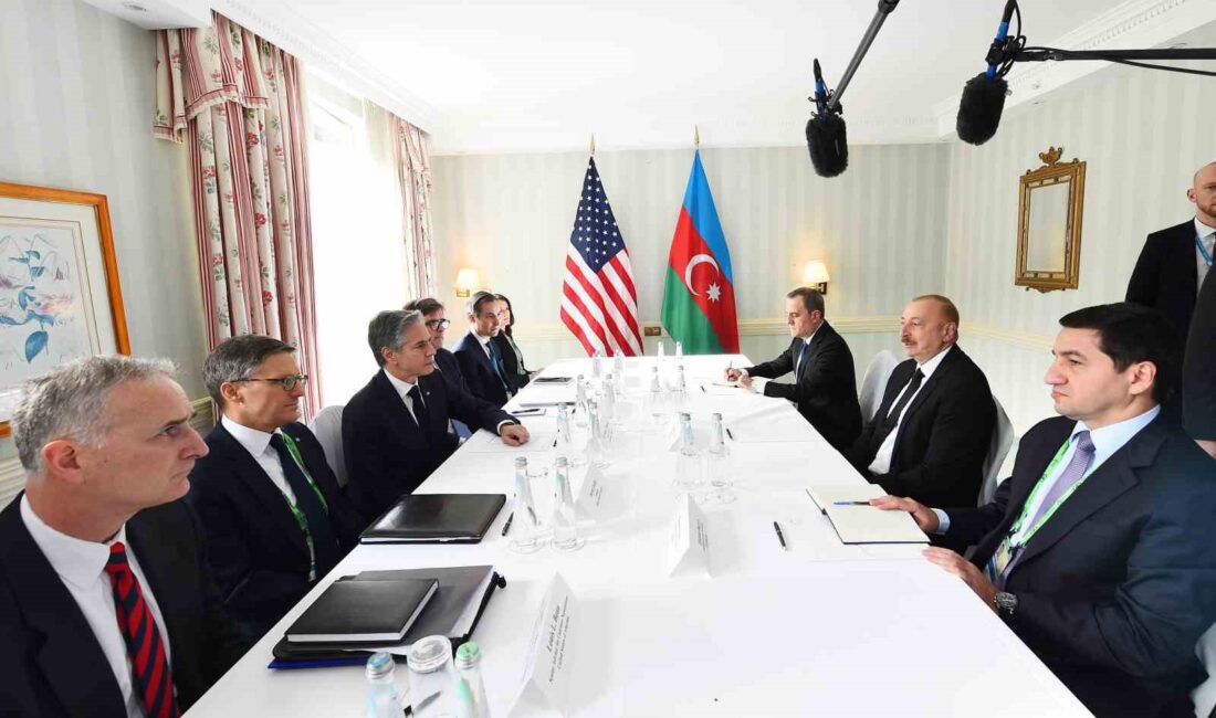 ALİYEV, ABD DIŞİŞLERİ BAKANI BLİNKEN İLE BİR ARAYA GELDİ
