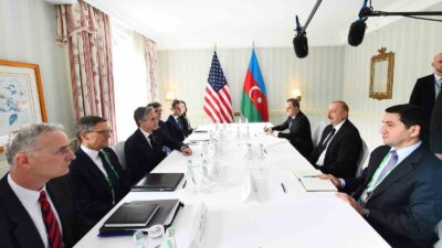 ALİYEV, ABD DIŞİŞLERİ BAKANI BLİNKEN İLE BİR ARAYA GELDİ