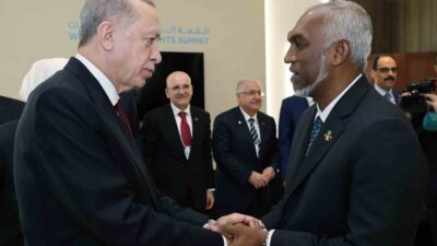 CUMHURBAŞKANI RECEP TAYYİP ERDOĞAN, DUBAİ’DE MALDİVLER DEVLET BAŞKANI MUHAMMED MUİZZU