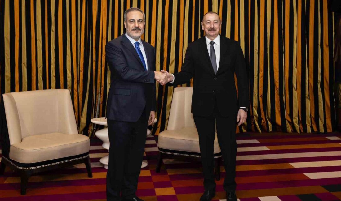 DIŞİŞLERİ BAKANI FİDAN, AZERBAYCAN CUMHURBAŞKANI ALİYEV İLE GÖRÜŞTÜ