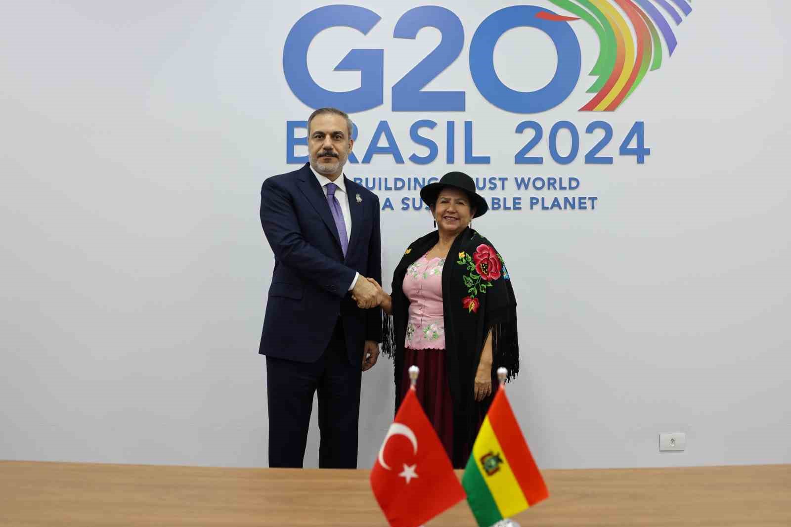 DIŞİŞLERİ BAKANI FİDAN, BOLİVYA DIŞİŞLERİ BAKANI CELİNDA SOSA LUNDA İLE
