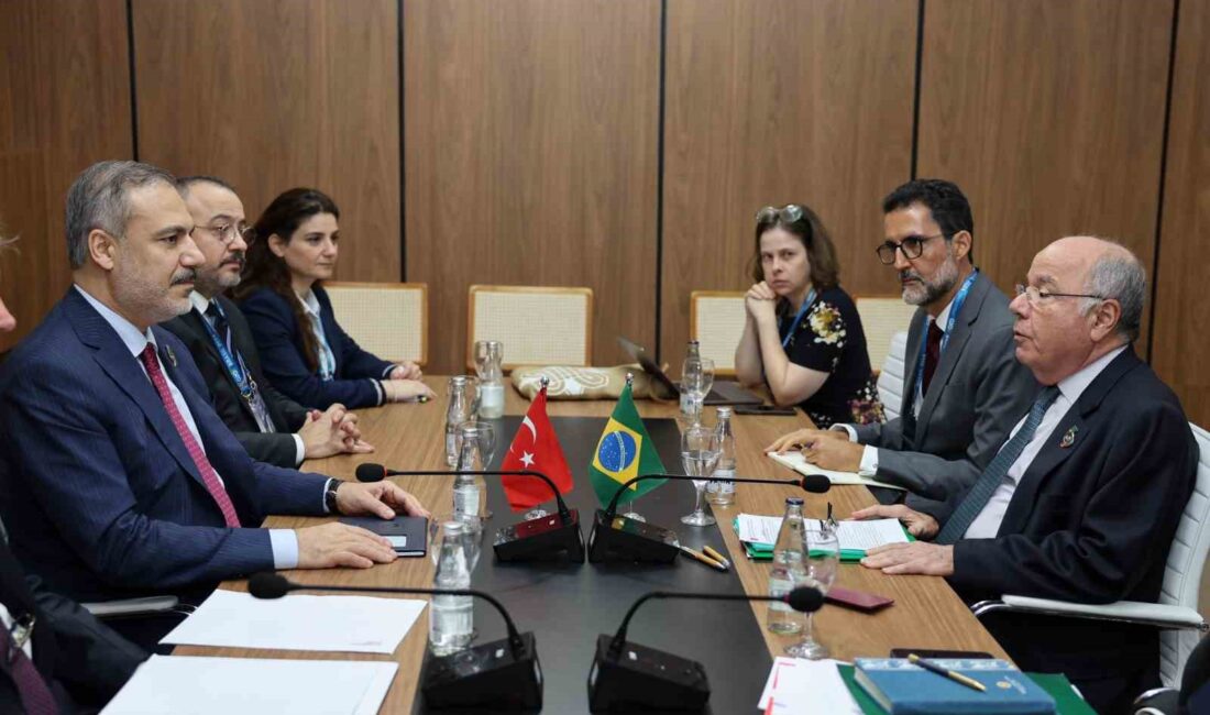 DIŞİŞLERİ BAKANI FİDAN, BREZİLYALI MEVKİDAŞI MAURO VİEİRA İLE GÖRÜŞTÜ