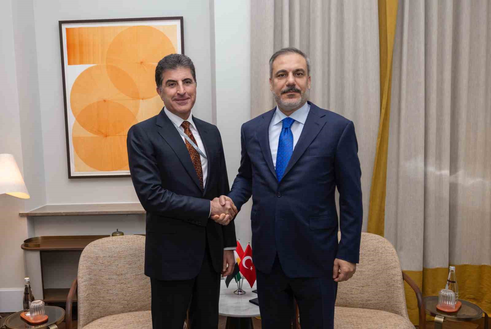 DIŞİŞLERİ BAKANI FİDAN, IKBY BAŞKANI BARZANİ İLE GÖRÜŞTÜ