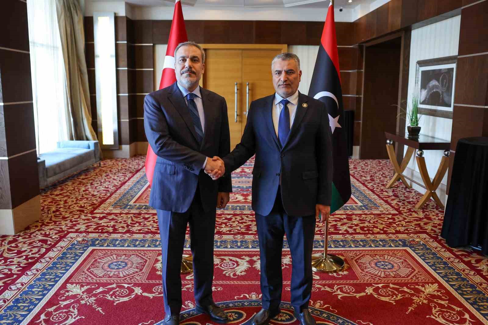 DIŞİŞLERİ BAKANI FİDAN, LİBYA YÜKSEK DEVLET KONSEYİ BAŞKANI TAKALA İLE