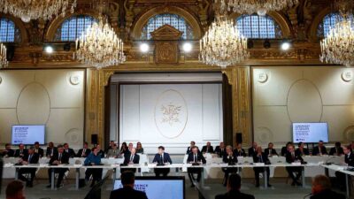 Fransa Cumhurbaşkanı Emmanuel Macron Paris’te düzenlenen Ukrayna’ya destek konferansının ardından