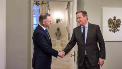 POLONYA CUMHURBAŞKANI DUDA, İNGİLTERE DIŞİŞLERİ BAKANI CAMERON'LA GÖRÜŞTÜ
