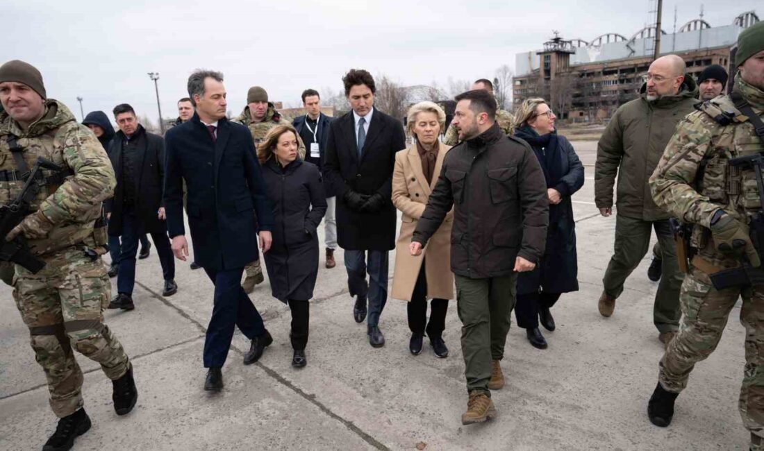 Belçika Başbakanı Alexander De Croo, İtalya Başbakanı Giorgia Meloni, Kanada