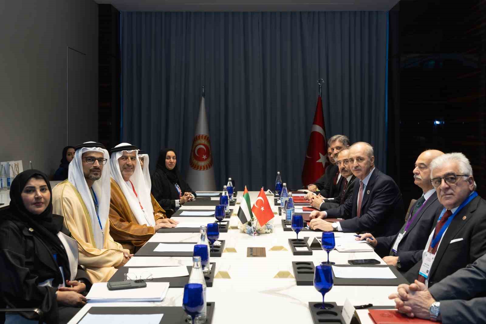 TBMM BAŞKANI KURTULMUŞ, BAE FEDERAL ULUSAL KONSEYİ BİRİNCİ BAŞKANVEKİLİ AL