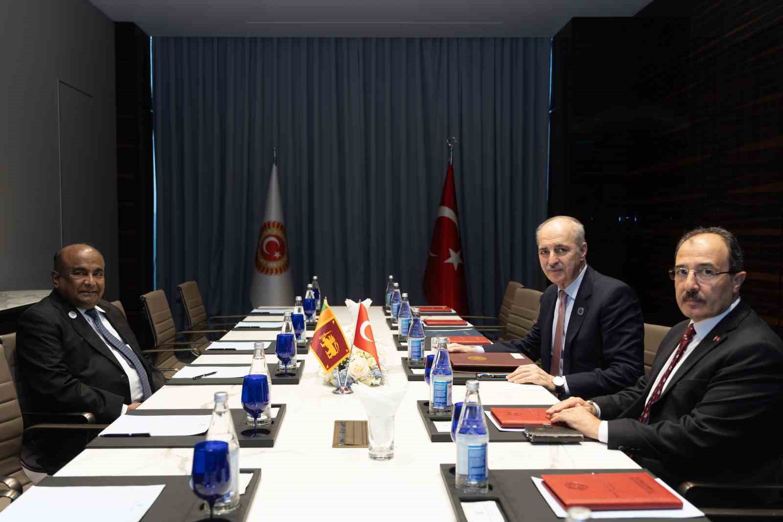 TBMM BAŞKANI KURTULMUŞ, BAHREYNLİ VE SRİ LANKALI MEVKİDAŞLARI İLE GÖRÜŞTÜ