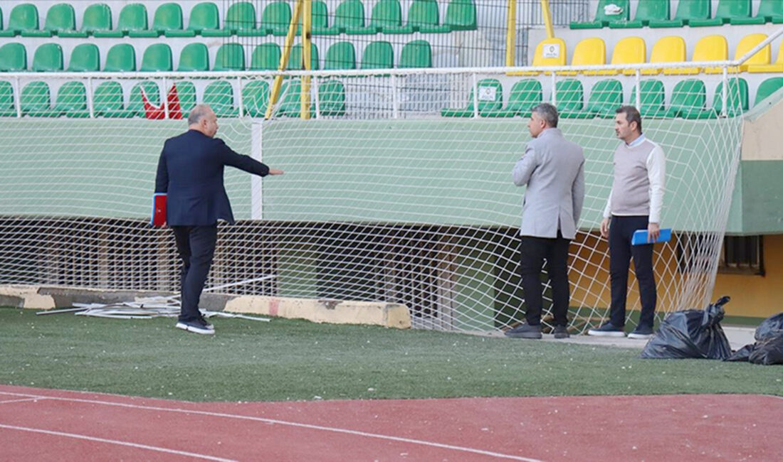 Şanlıurfa’da stadyum incelendi Türkiye Futbol Federasyonu (TFF) yetkilileri, 7 Nisan’da