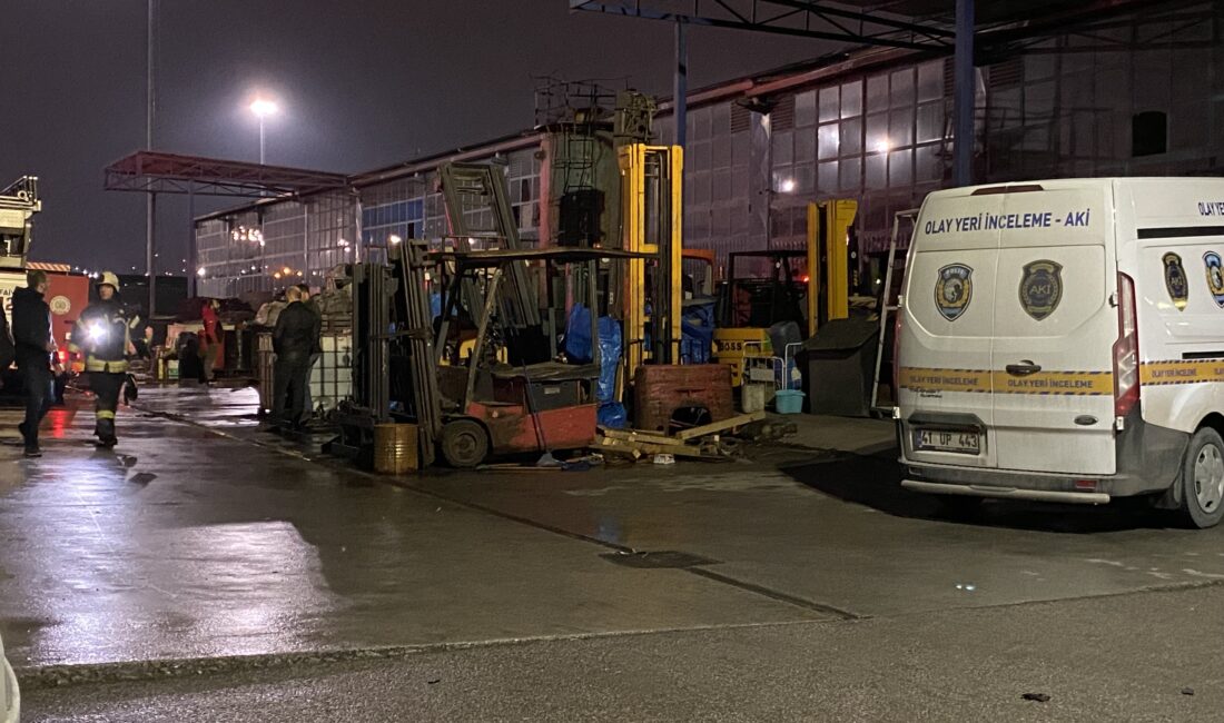 Kocaeli’nin Başiskele ilçesinde iş yerinde çıkan yangında yabancı uyruklu şahıs,