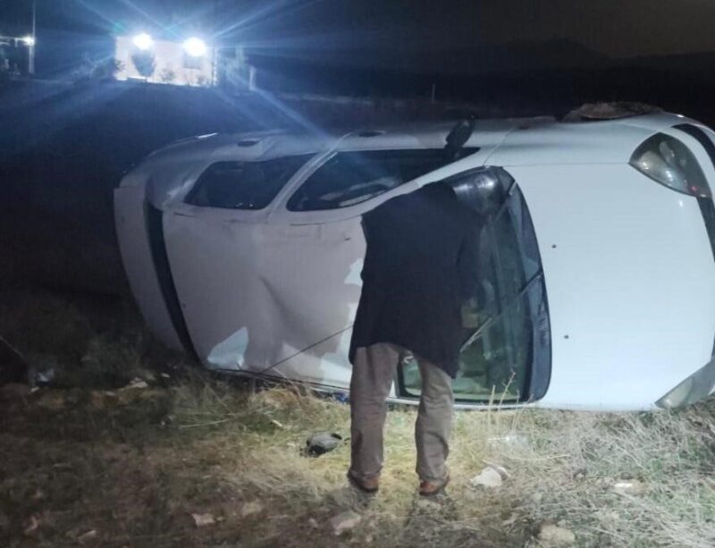 Konya’nın Ereğli ilçesinde kontrolden çıkan otomobilin takla atması sonucu 1