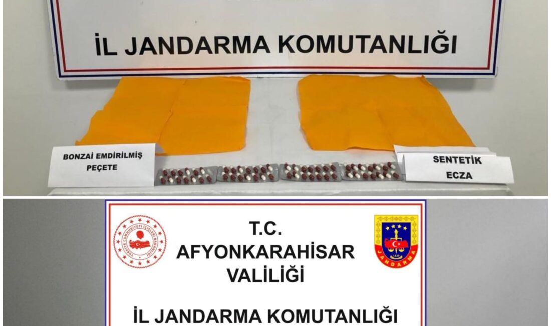 Afyonkarahisar’da jandarma ekipleri yaptıkları operasyonlarla çok miktarda uyuşturucu madde ele