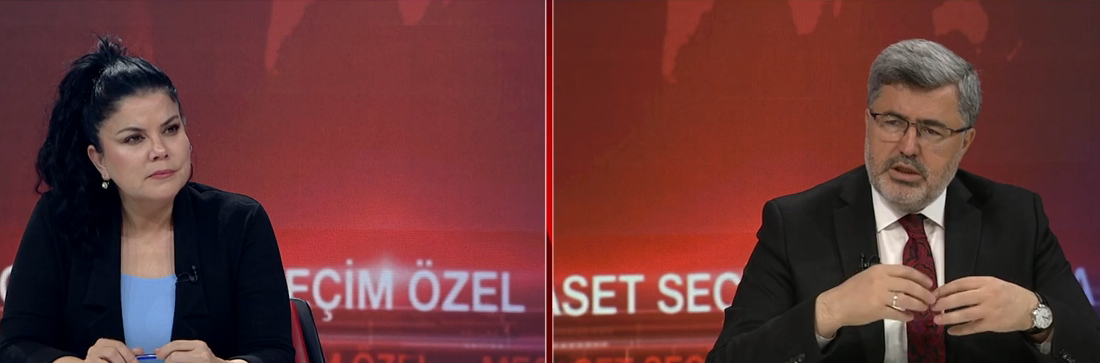 Kanal3 ekranlarında Kanal3 Genel Müdürü Selcen Dilek Çöygün’ün sunduğu Mega