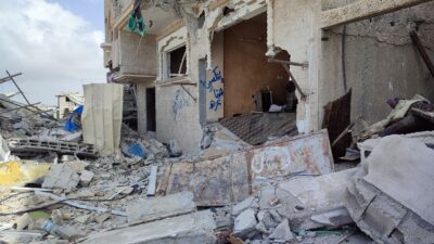 İsrail ordusunun Gazze Şeridi’nin Han Yunus kentinde neden olduğu yıkım