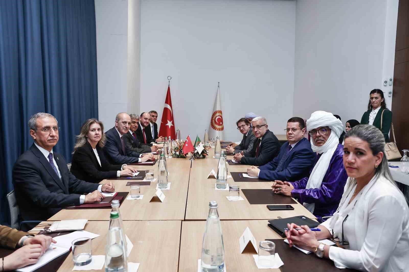 TBMM Başkanı Numan Kurtulmuş, Cezayir Ulusal Halk Meclisi Başkanı İbrahim