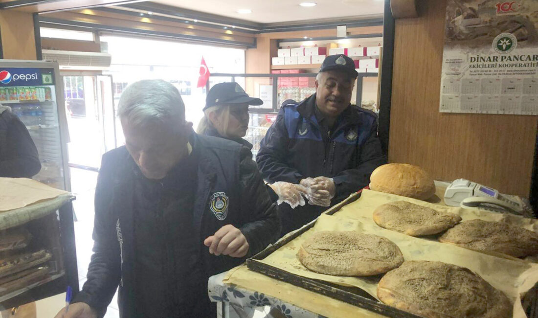 Dinar Belediyesi Zabıta Müdürlüğü ekipleri ilçede faaliyet gösteren fırınlar ile
