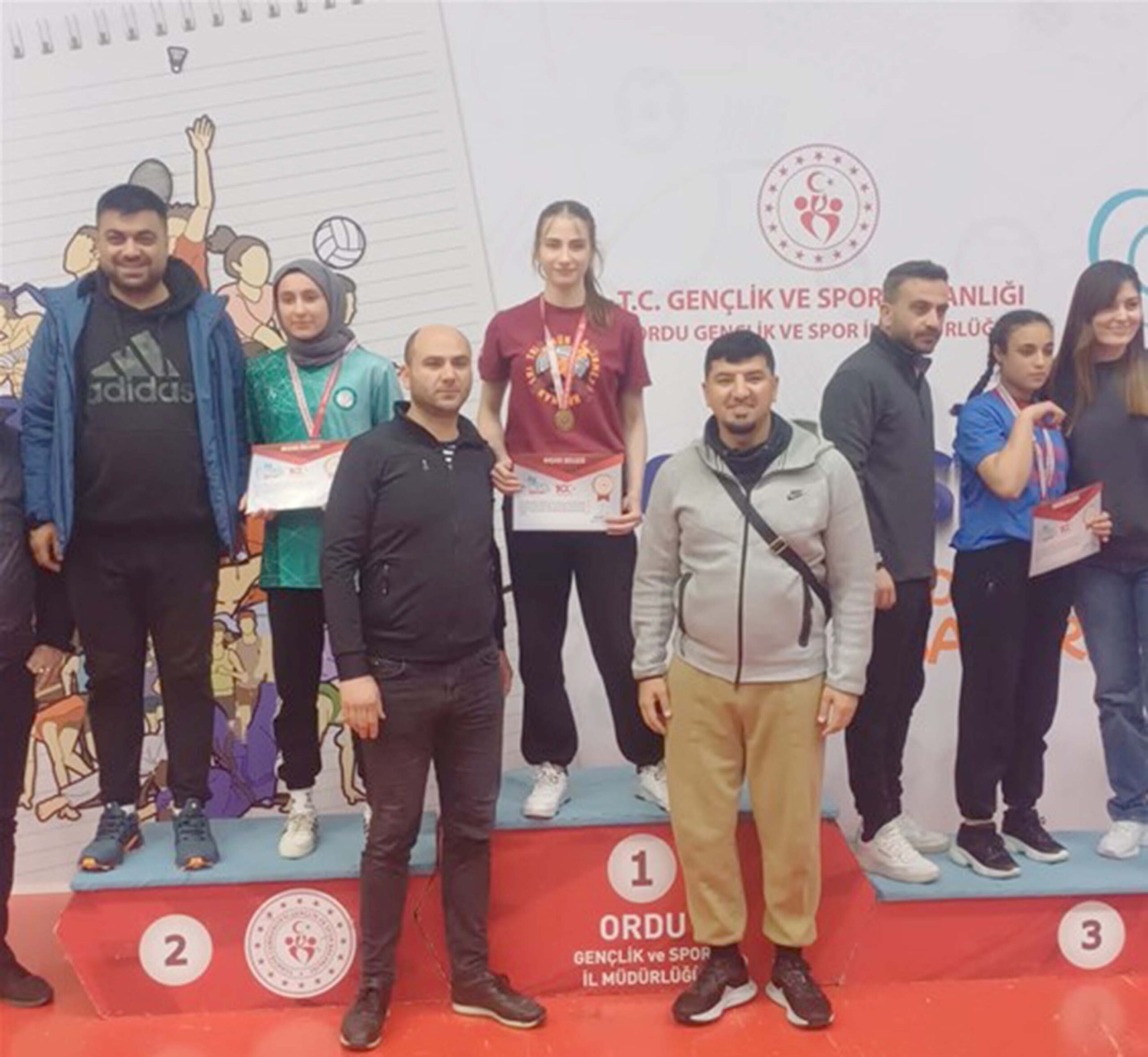 Ordu’da düzenlenen Okul Sporları Genç Kızlar 50 Kilo Sol Kol