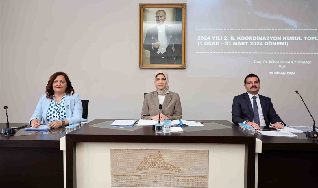 Afyonkarahisar’da 2024 yılının 2.İl Koordinasyon Kurulu Toplantısında konuşan Vali Doç.