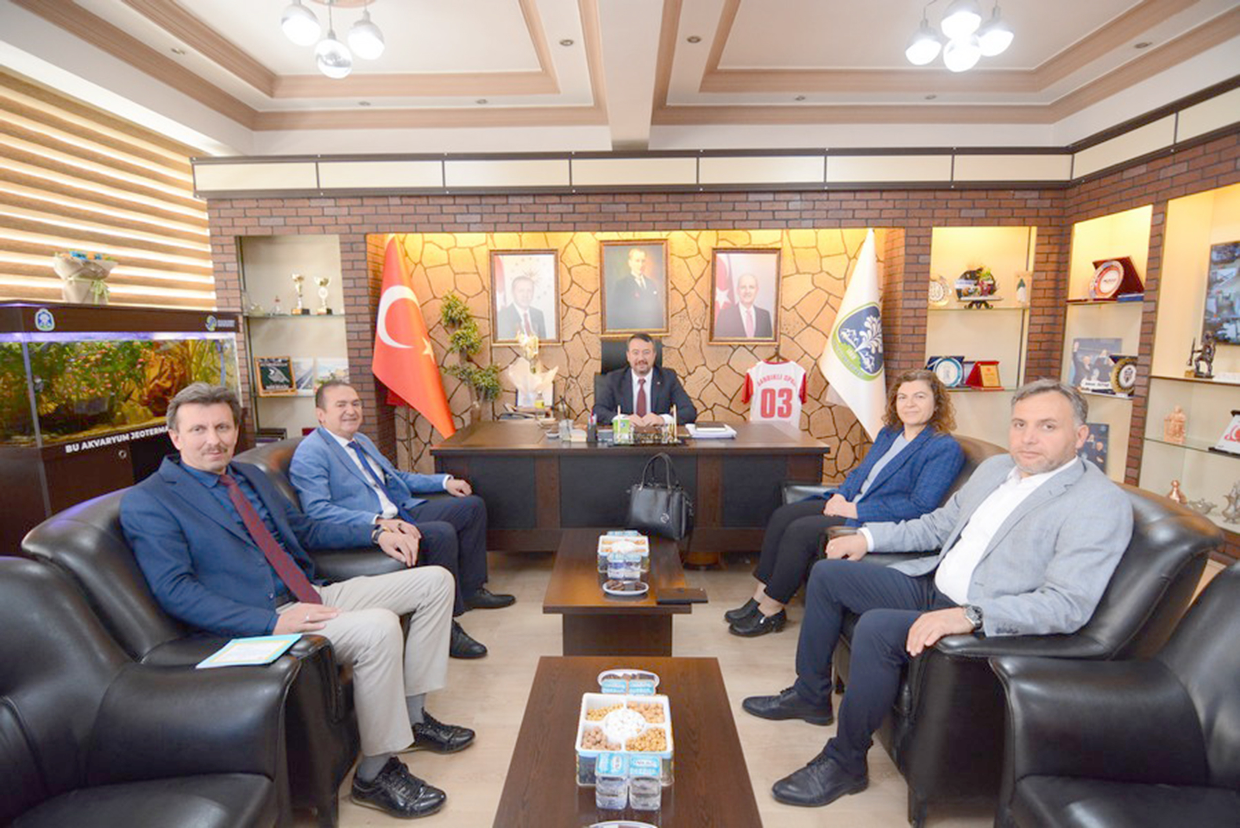 Sandıklı İlçe Milli Eğitim Müdürü Hüseyin Eroğlu ve beraberindeki heyet,