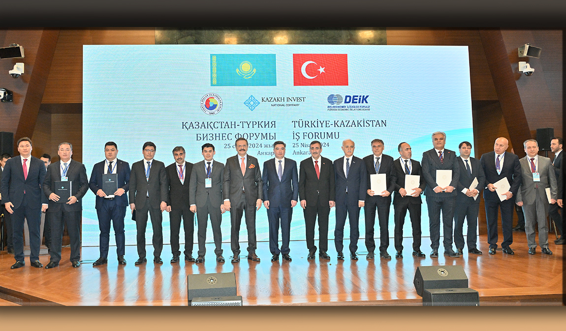 Türkiye-Kazakistan İş Forumu’nda konuşan Türkiye Odalar ve Borsalar (TOBB) Başkanı