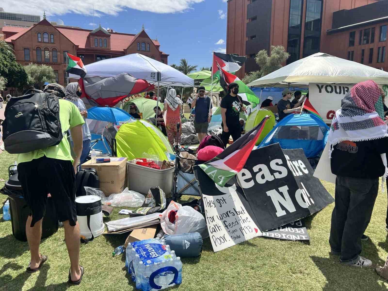 ABD’nin New York kentindeki Columbia Üniversitesi’nde başlayan Filistin yanlısı protestolara
