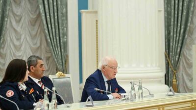 Azerbaycan Cumhurbaşkanı İlham Aliyev ile Rusya Devlet Başkanı Vladimir Putin,