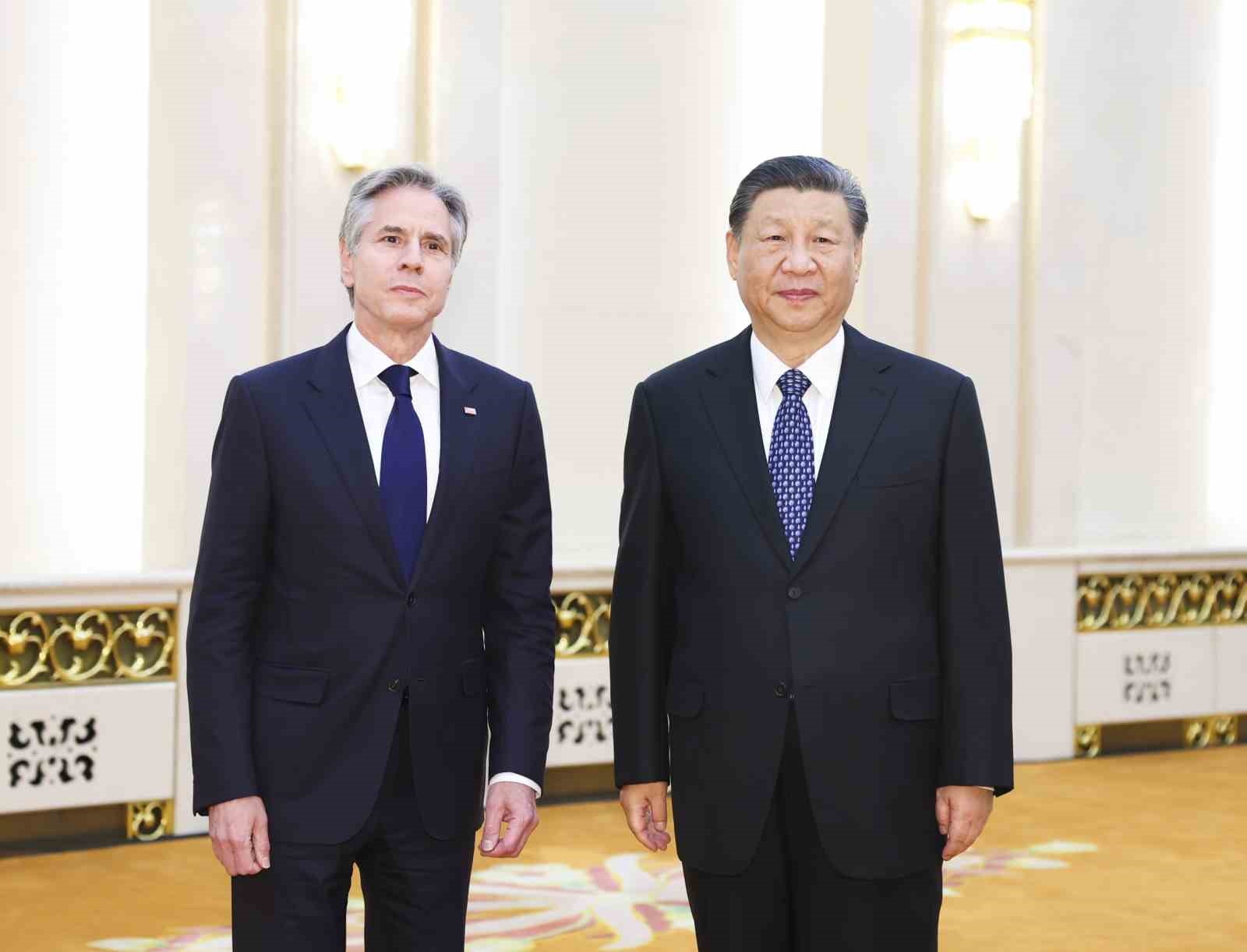 Çin Devlet Başkanı Xi Jinping, başkent Pekin’de ABD Dışişleri Bakanı