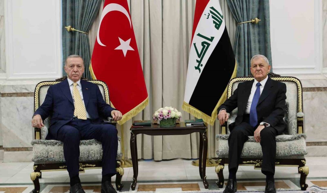 Cumhurbaşkanı Recep Tayyip Erdoğan, Irak Cumhurbaşkanı Abdullatif Reşid ile Bağdat