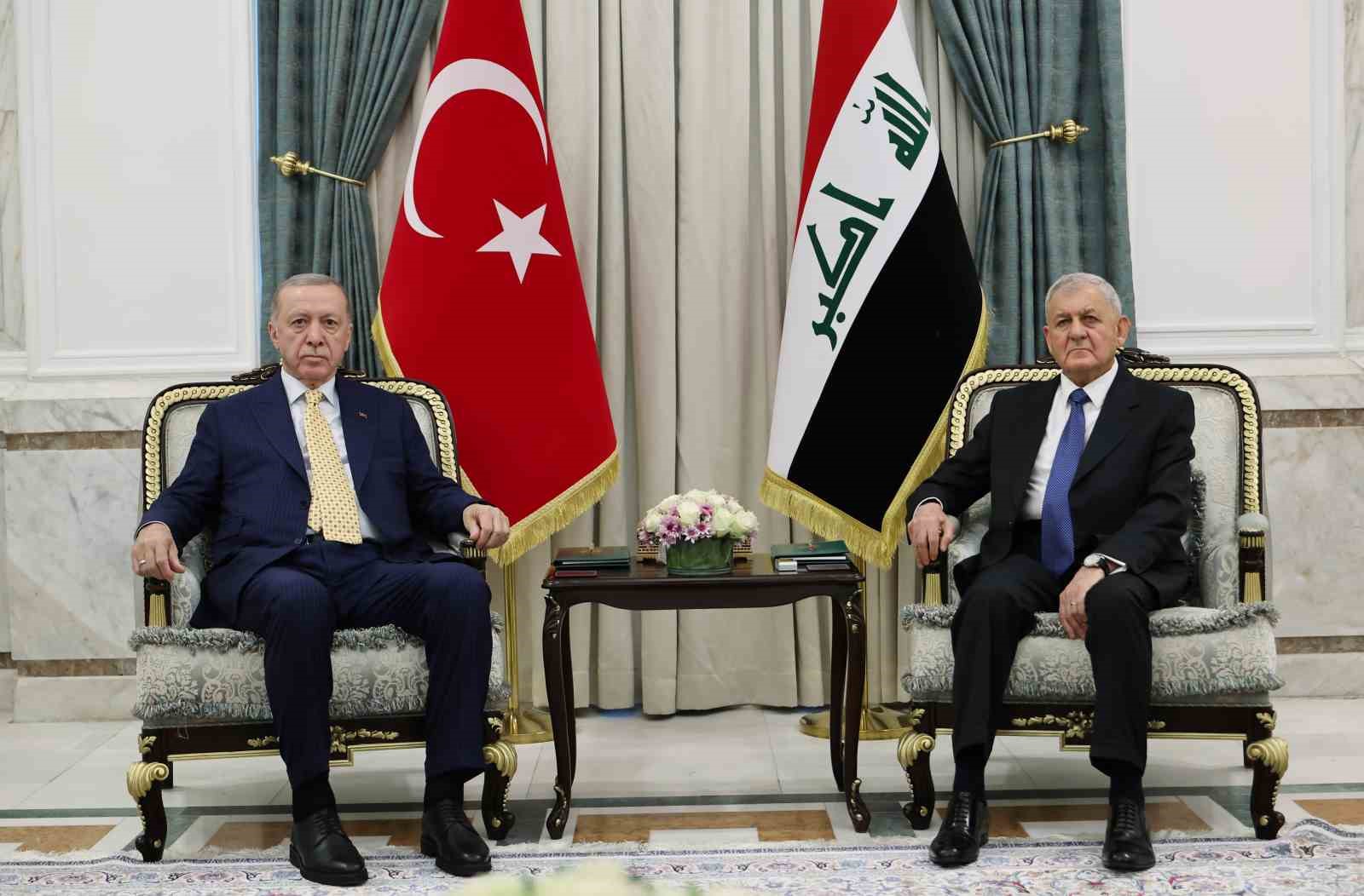 Cumhurbaşkanı Recep Tayyip Erdoğan, Irak Cumhurbaşkanı Abdullatif Reşid ile Bağdat