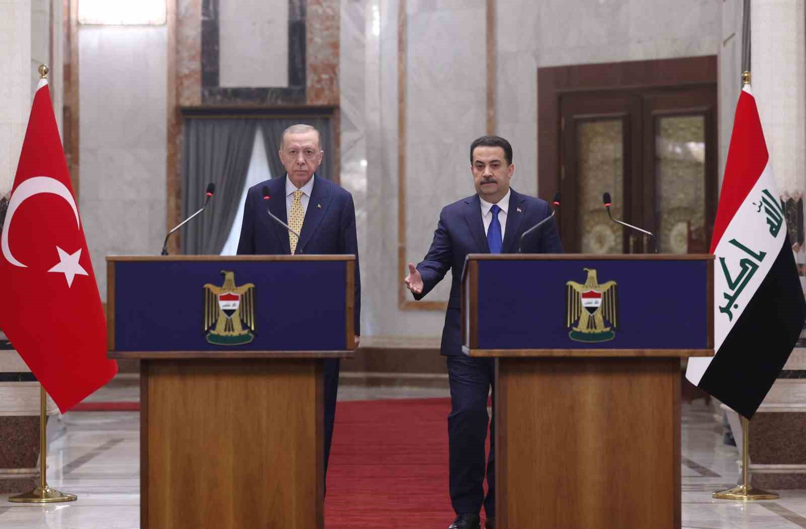 Cumhurbaşkanı Recep Tayyip Erdoğan, Irak Başbakanı Muhammed Şiya Sudani ile