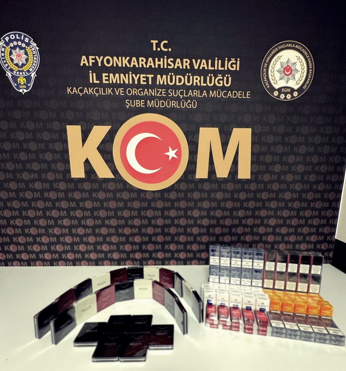 Afyonkarahisar İl Emniyet Müdürlüğü Kaçakçılık ve Organize Suçlarla Mücadele Şube