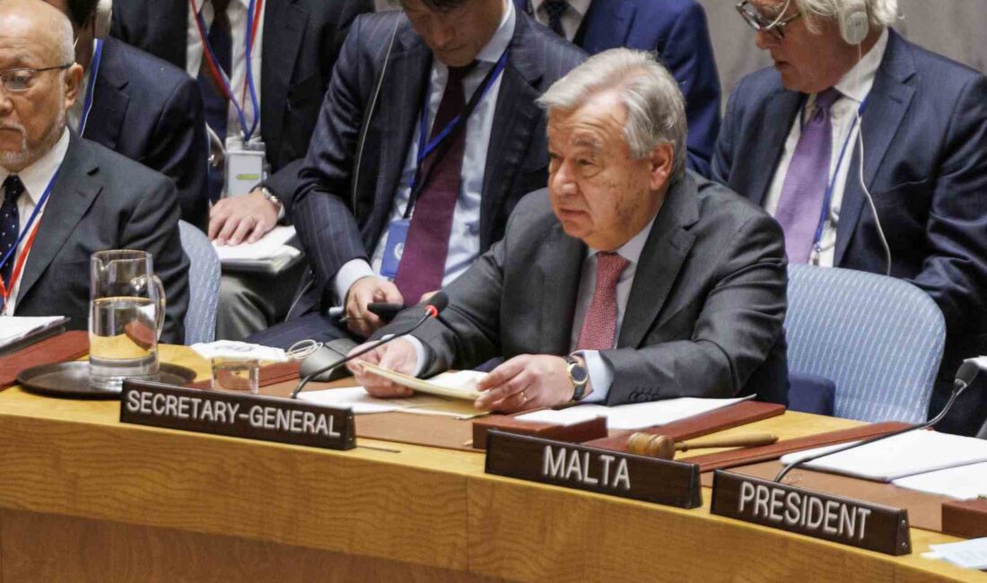 Birleşmiş Milletler (BM) Genel Sekreteri Antonio Guterres, BM Güvenlik Konseyi’nin