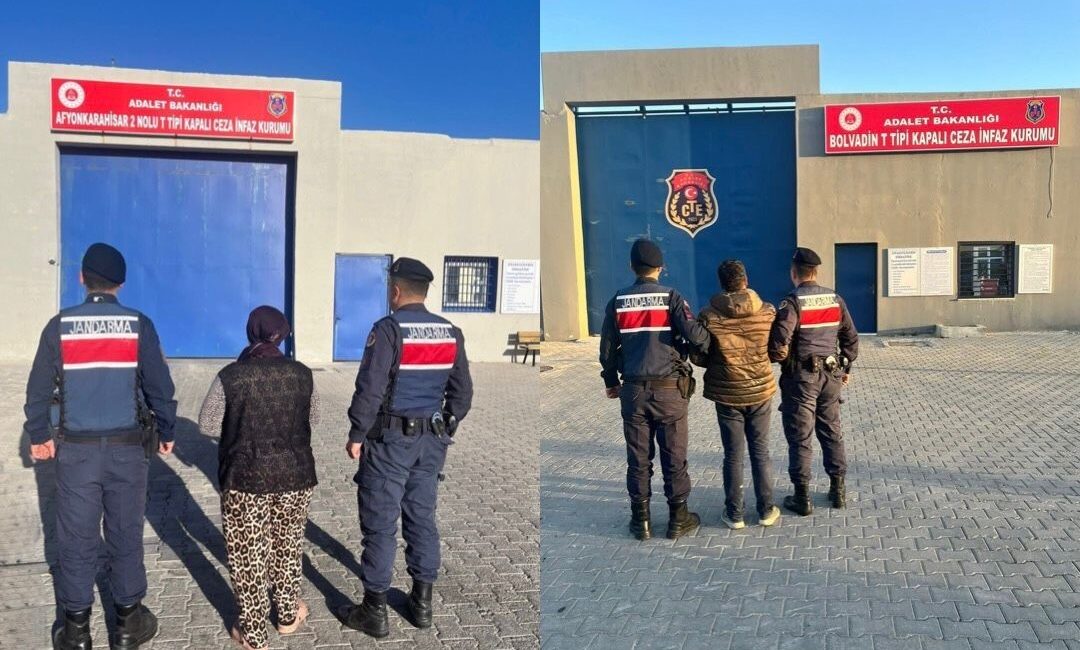 Afyonkarahisar’da hırsızlık suçlarından aranan karı koca çift jandarma tarafından düzenlenen
