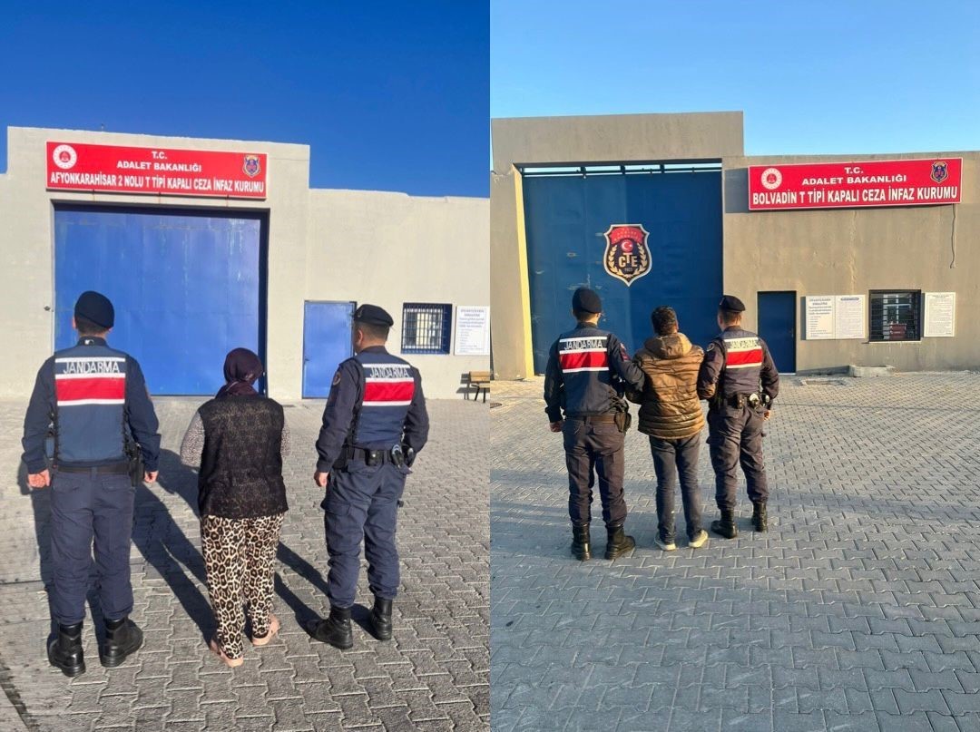 Afyonkarahisar’da hırsızlık suçlarından aranan karı koca çift jandarma tarafından düzenlenen