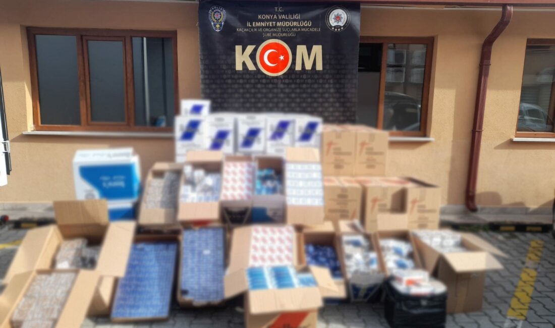 Konya Kaçakçılık ve Organize Suçlarla Mücadele (KOM) Şube Müdürlüğü ekiplerince