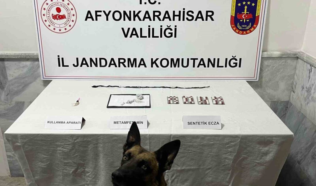 Afyonkarahisar’da 2 şahıs şehir dışından getirdikleri uyuşturucuyu satamadan jandarma tarafından